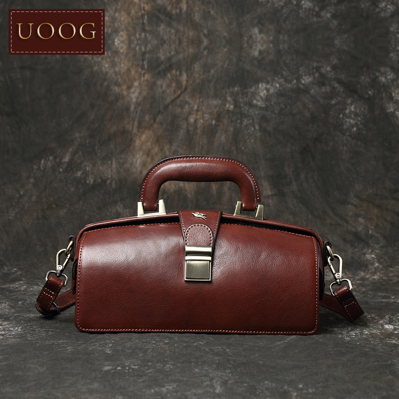 Doctor Bag Leather - Borsa da donna in pelle borsa