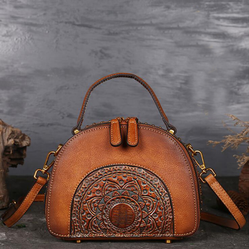 Doctor Bag Leather - Borsa a tracolla messenger in vera