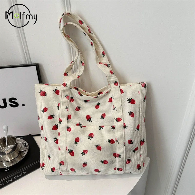 Women Bags Low Price - Borsa in velluto a coste Borsa