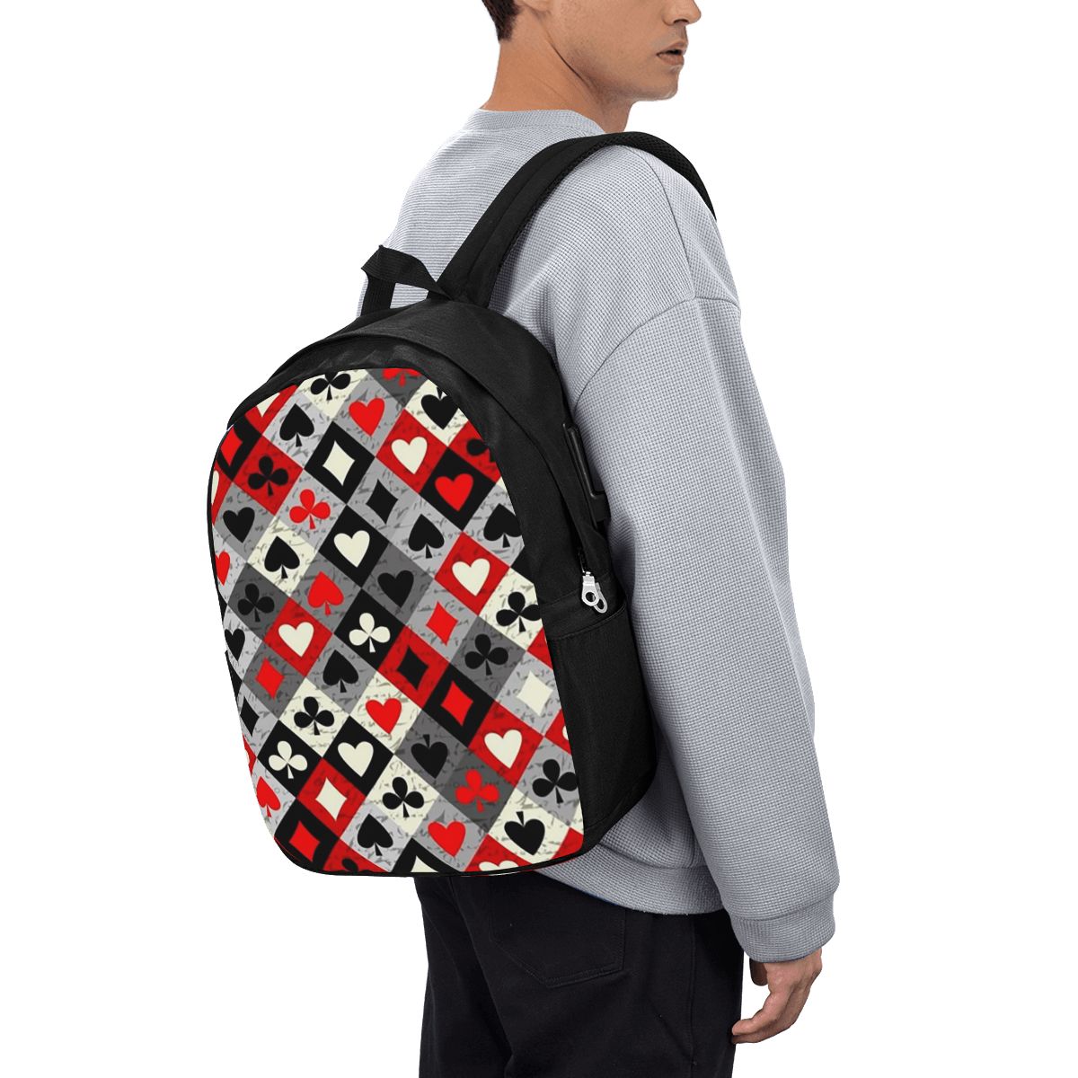 Women Bags College - Zaino con stampa di carte da