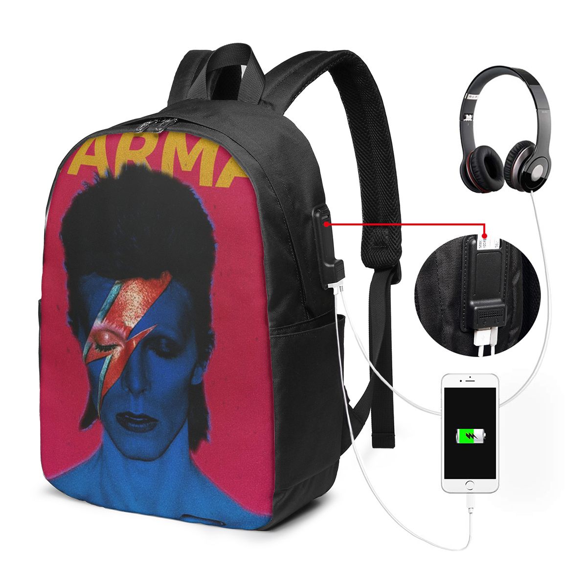 Women'S Bag - Zaino Davids Bowied, borsa da viaggio