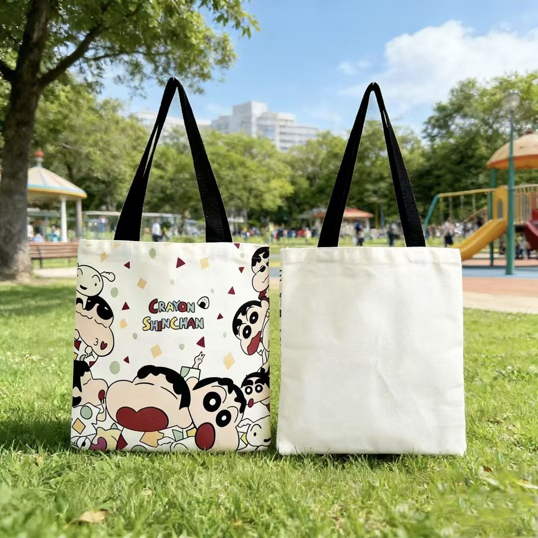 Women'S Bags Everyday - Borsa Tote in Tela Crayon Shin-chan