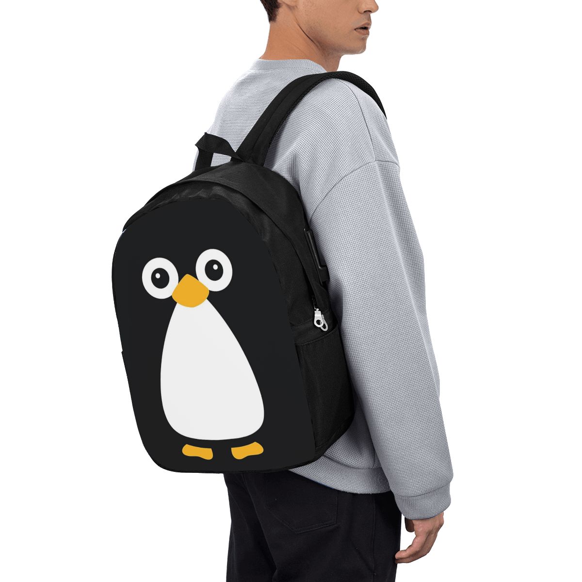 Women'S Bag - Simpatico zaino con pinguino vettoriale, borsa