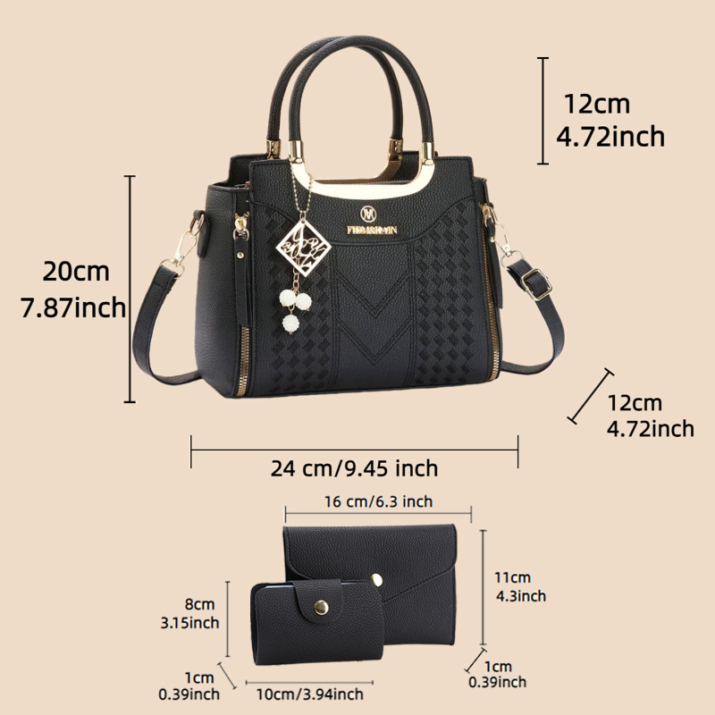 Set di 3 borse in pelle PU eff - Women'S Bags Everyday recensione e prezzo